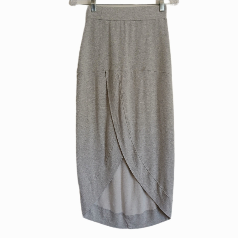 Sundance Size Small Tulip Hem Gray Midi Skirt